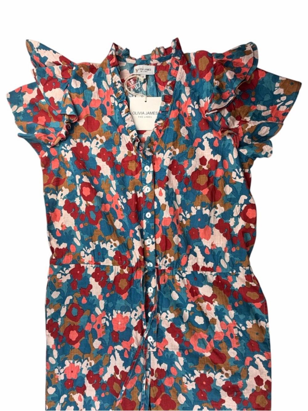 NWT Olivia James The Label Women’s Floral Print Charlotte Jumpsuit Size Medium - Picture 4 of 10